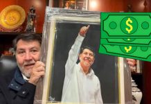 Senado mexicano gasta 27 mil pesos en retrato al óleo de Noroña, rompiendo protocolo