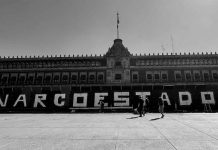 Zócalo amanece blindado y con protesta que acusa “Narcoestado”