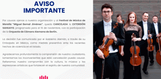 Cancelan presentación de la Orquesta Alemana en Sahuayo por violencia en Michoacán