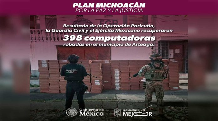 SSP y Defensa recuperan casi 400 computadoras reportadas como robadas en Arteaga