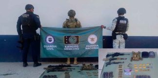 Dentro del Plan Paricutín, SSP y Defensa detienen a 2 en posesión de armas largas en Apatzingán