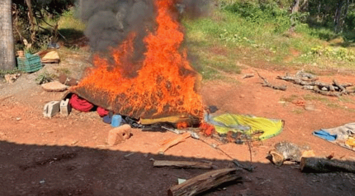 En Uruapan, dos campamentos destruidos y 5 kg de metanfetamina asegurados dentro del Plan Paricutín: SSP