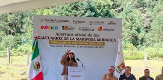 Josefina Rodríguez Zamora, secretaria de Turismo Federal anunció 300 millones de pesos para Plan Michoacán