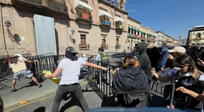 Pendiente la situación legal de 8 de los 11 detenidos tras disturbios en el Centro Histórico de Morelia