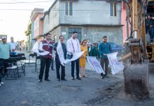 Alexis Velázquez arranca obra de rehabilitación de la calle Chapultepec, ubicada en la Primaria José María Morelos de Huandacareo