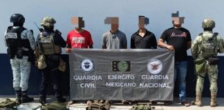 En Buenavista, 5 hombres asegurados en posesión de armas: SSP