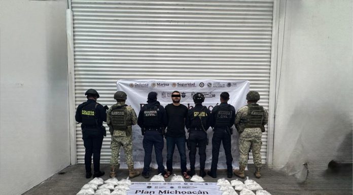 Asegurados 50 kg de droga y detienen a un implicado en Morelia: SSP