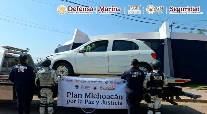 Autoridades detienen a siete personas y aseguran artefactos explosivos improvisados, en Michoacán