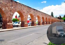 Golpe al patrimonio: camión daña el Acueducto de Morelia