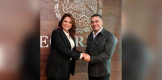 Fabiola Alanís y Omar García Harfuch fortalecen mecanismos de coordinación para el cumplimiento del Plan Michoacán