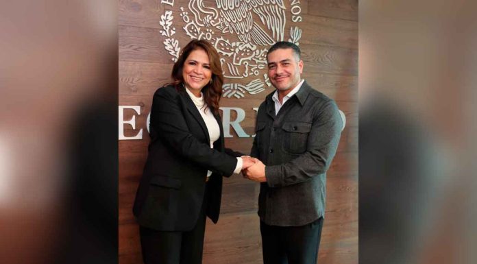 Fabiola Alanís y Omar García Harfuch fortalecen mecanismos de coordinación para el cumplimiento del Plan Michoacán