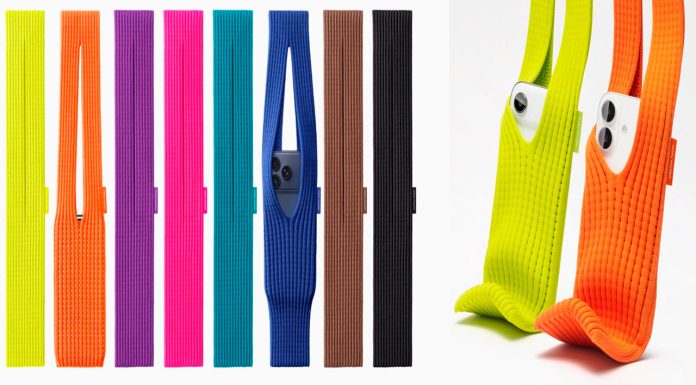 Apple revive el espíritu del iPod Sock con un “calcetín” de lujo para iPhone junto a Issey Miyake