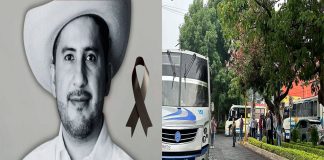 Uruapan suspende transporte público por marcha en memoria de Carlos Manzo