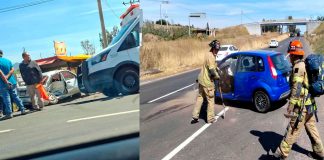 Se registra choque entre 2 vehículos sobre la Morelia-Pátzcuaro