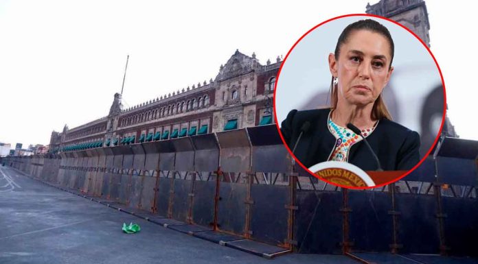 Sheinbaum justifica colocación de vallas en Palacio Nacional por marchas de la CNTE y Generación Z