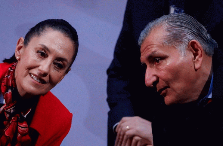 Sheinbaum sostiene reunión privada con Adán Augusto López en Palacio Nacional