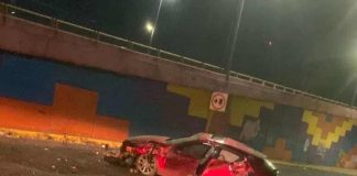 Se registra accidente automovilístico en el Libramiento Nororiente de Morelia