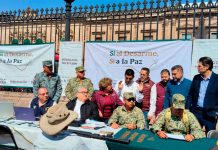 La campaña “Sí al desarme, sí a la paz”, arrancó en las puertas de la Catedral de Morelia