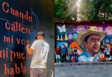 Retratan a Carlos Manzo en el Parque Nacional de Uruapan ¿Quiénes son los artistas?