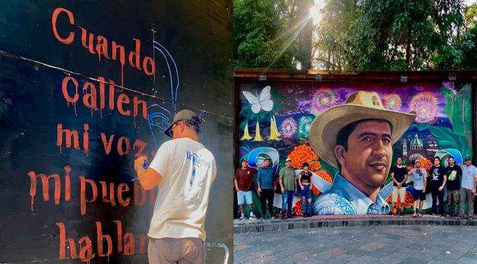 Retratan a Carlos Manzo en el Parque Nacional de Uruapan ¿Quiénes son los artistas?