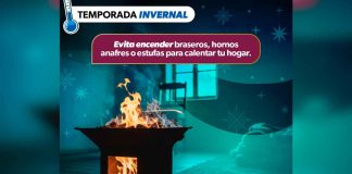 SSM exhorta a no encender anafres o braseros en casa para prevenir intoxicaciones