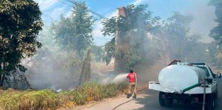 Bomberos Voluntarios de Apatzingán sofocan cinco incendios en menos de una hora