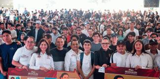 En reunión multitudinaria anuncian la Beca Gertrudis Bocanegra; Yarabí Ávila declara lista a la UMSNH para colaborar con la Federación