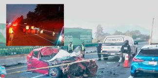 Automovilista muere tras fuerte choque por alcance en la autopista Siglo XXI