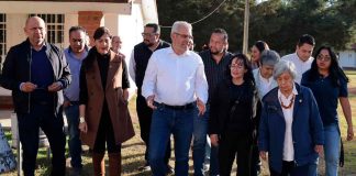 Bedolla y rectora de la Universidad Nacional Rosario Castellanos visitan espacios para los campus en Zitácuaro y Zacapu