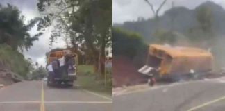 Autobús sin frenos vuelca en Nicaragua: pasajeros se lanzan y hay al menos un muerto