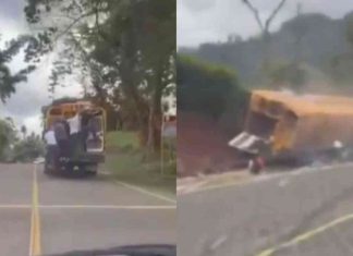Autobús sin frenos vuelca en Nicaragua: pasajeros se lanzan y hay al menos un muerto