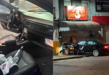 BMW queda incrustado en fachada de “King Pollo” en La Piedad