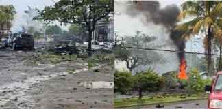 Suman 3 muertos y 6 lesionados, tras ataque explosivo contra base de la Policía Comunitaria de Coahuayana