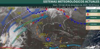 Servicio Meteorológico Nacional alerta por nuevo frente frío que afectará al norte del país y provocará lluvias