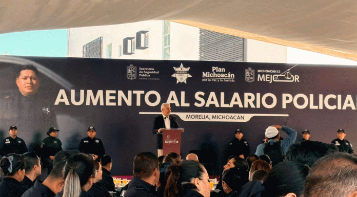 Bedolla anunció un aumento del 10 % para la Guardia Civil