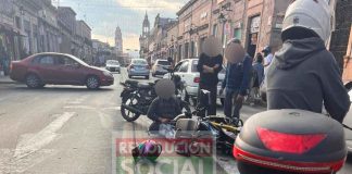 Accidente de motociclista genera caos vial en la avenida Madero de Morelia