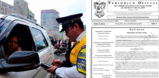 Publican Decreto que pone fin a multas de tránsito en Michoacán