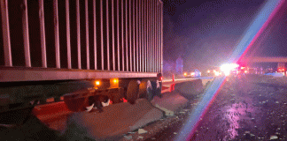 Se registra choque múltiple entre camiones de carga, en la autopista Siglo XXI