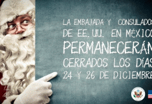 Embajada de EU suspenderá trámites de visa por Navidad y Año Nuevo en México