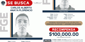 FGE ofrece recompensa de hasta 100 mil pesos por presunto homicida en Zitácuaro