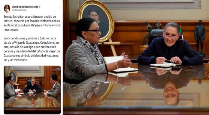 Sheinbaum conversa con el papa León XIV e invita oficialmente al pontífice a visitar México