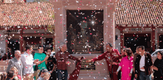 Julio Arreola inaugura la restauración de la Plaza Gertrudis Bocanegra en Pátzcuaro