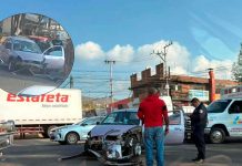 Accidente vehicular deja dos heridos en la Av. Madero Poniente de Morelia