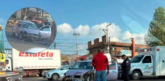 Accidente vehicular deja dos heridos en la Av. Madero Poniente de Morelia