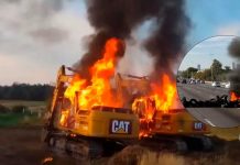 Bloqueo con quema de llantas en Tlaxcala ante denuncias de inseguridad