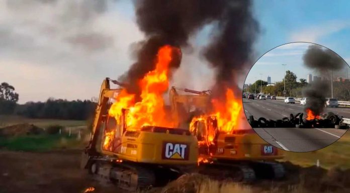 Bloqueo con quema de llantas en Tlaxcala ante denuncias de inseguridad