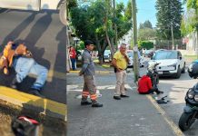 Accidentes de motocicleta dejan dos lesionados, en distintos puntos de Uruapan