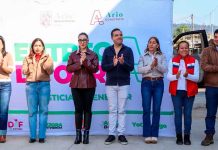 Inaugura Yohana Mendoza nueva obra de pavimentación integral en Ario