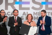 “Esta presea es un símbolo de lucha, verdad y dignidad”, afirmó Giulianna Bugarini al reconocer a Verónica Villaseñor