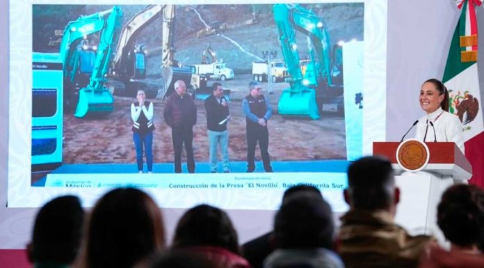 Presidenta Claudia Sheinbaum encabeza banderazo a la construcción de la presa “El Novillo” en la paz, Baja california sur, en beneficio de 250 mil personas